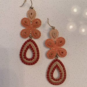 Stella & Dot Capri Earrings - Coral